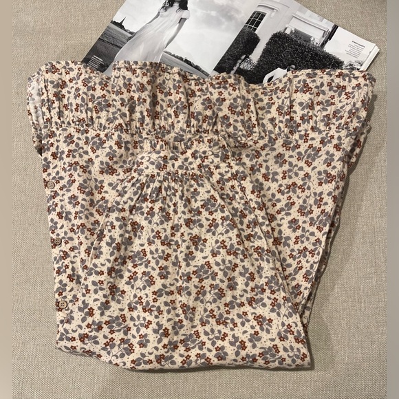 Rylee + Cru Floral Midi Skirt in Cream and Brown - Picture 13 of 13